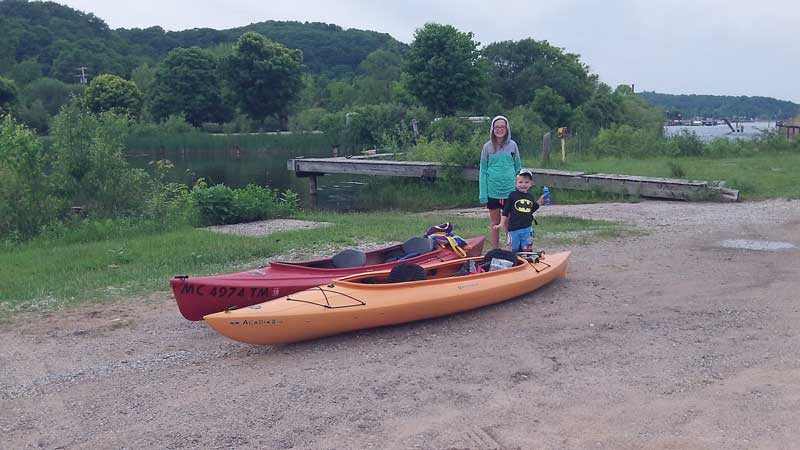 the take out for the betsie river kayaking